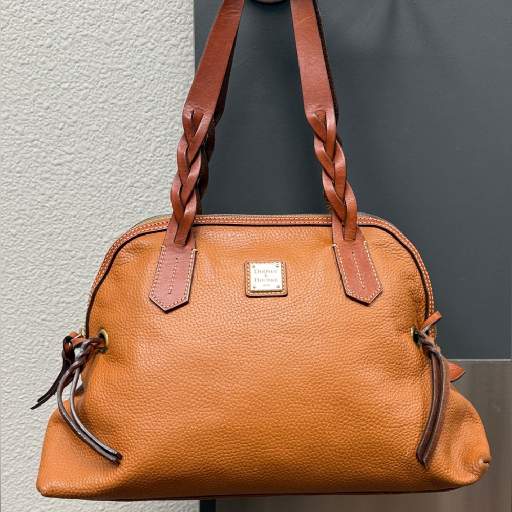 Dooney & Bourke Large Brown Leather Satchel